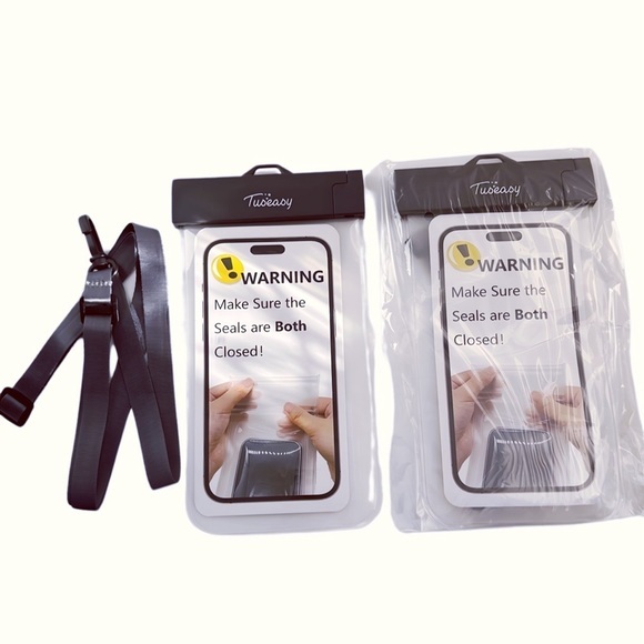 IPX8 Waterproof Phone Pouch & Beach Bag Set: Travel Essentials - Clear (2 Pack)‎ - Picture 1 of 7